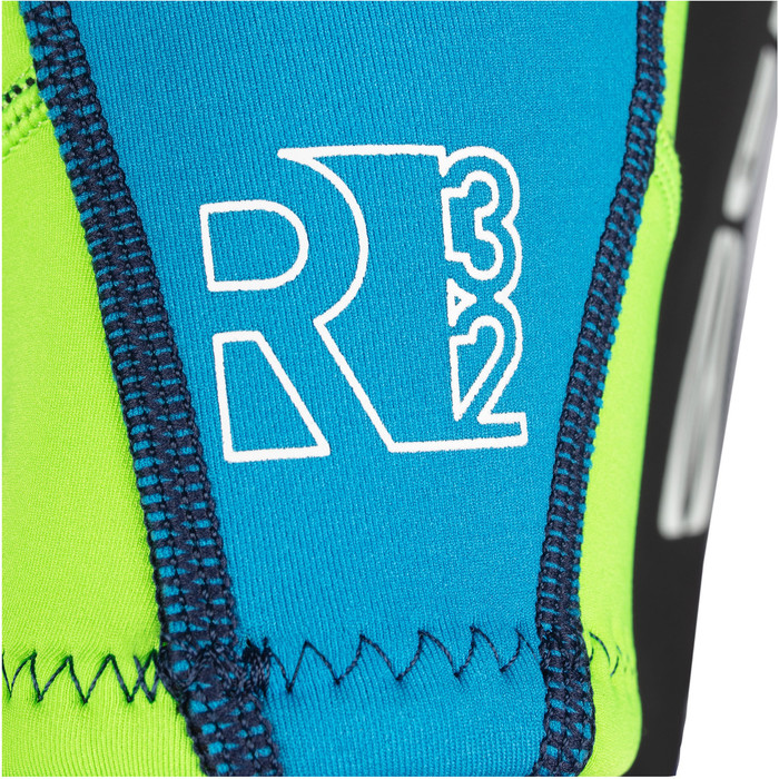 2024 Gul Junior Response 3/2mm Back Zip Shorty Neopreno RE3322-C1 - Navy / Lime